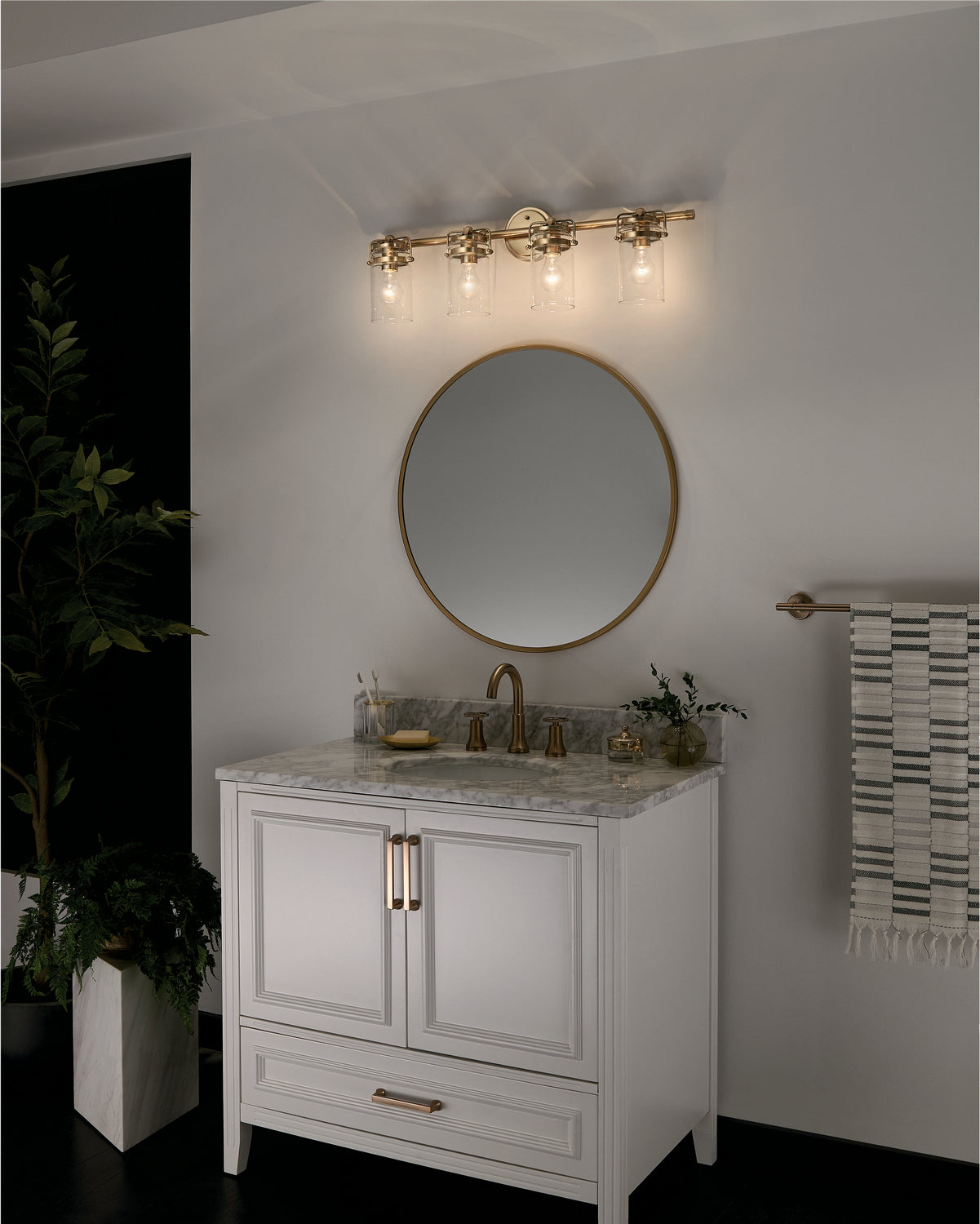 Kichler - 45690CPZ - Four Light Bath - Brinley - Champagne Bronze