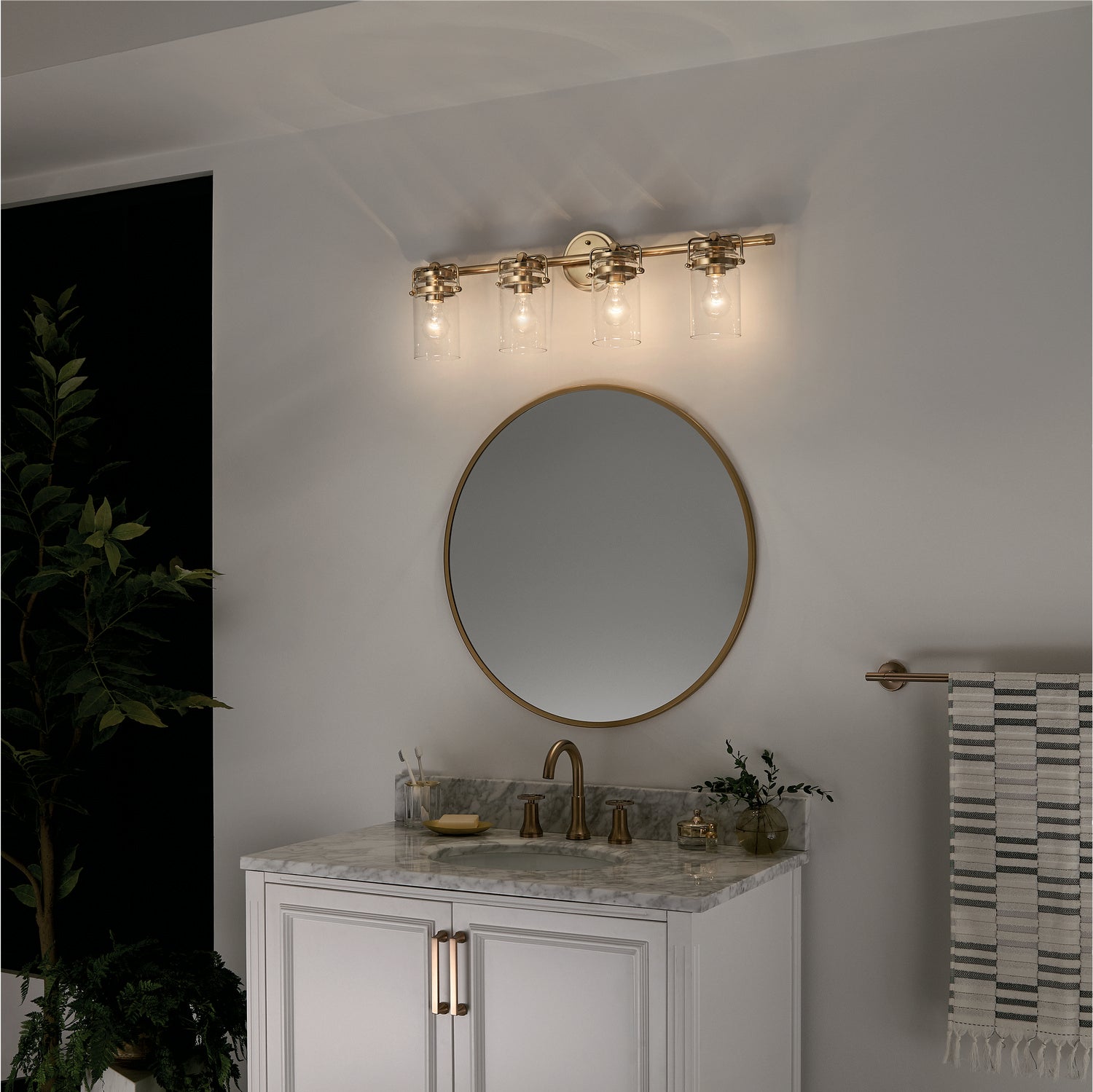 Kichler - 45690CPZ - Four Light Bath - Brinley - Champagne Bronze