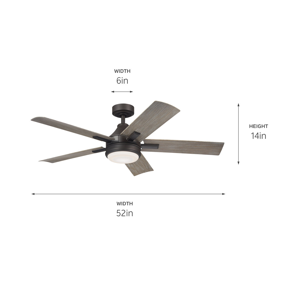 Kichler - 310126OZ - 52"Ceiling Fan - Tide - Olde Bronze