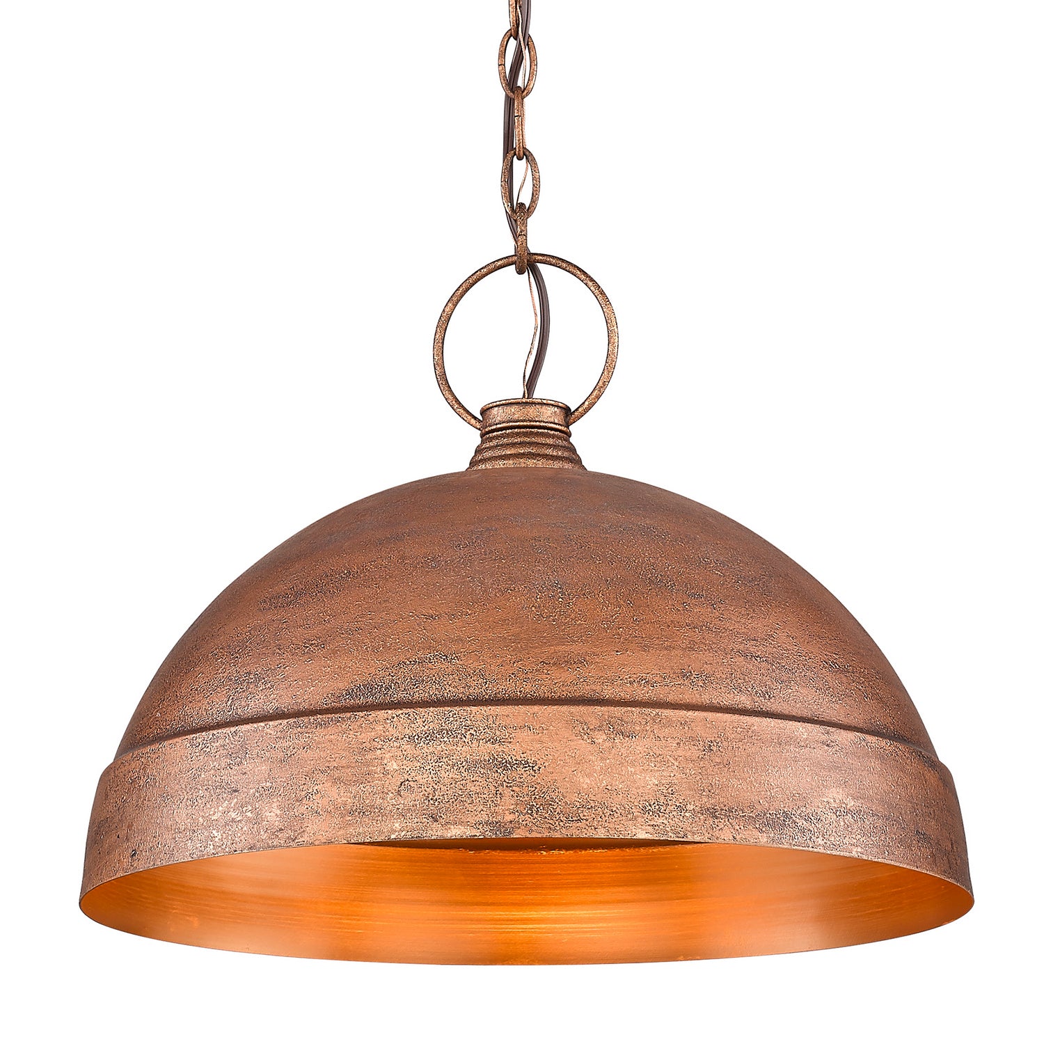 Golden - 0318-L VC - One Light Pendant - Lincoln - Vintage Copper