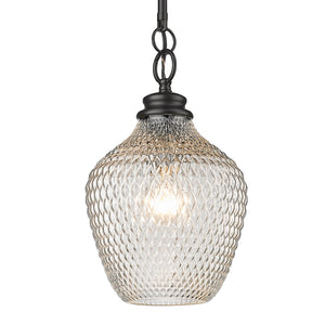 Golden - 1088-M BLK-CLR - One Light Pendant - Adeline - Matte Black