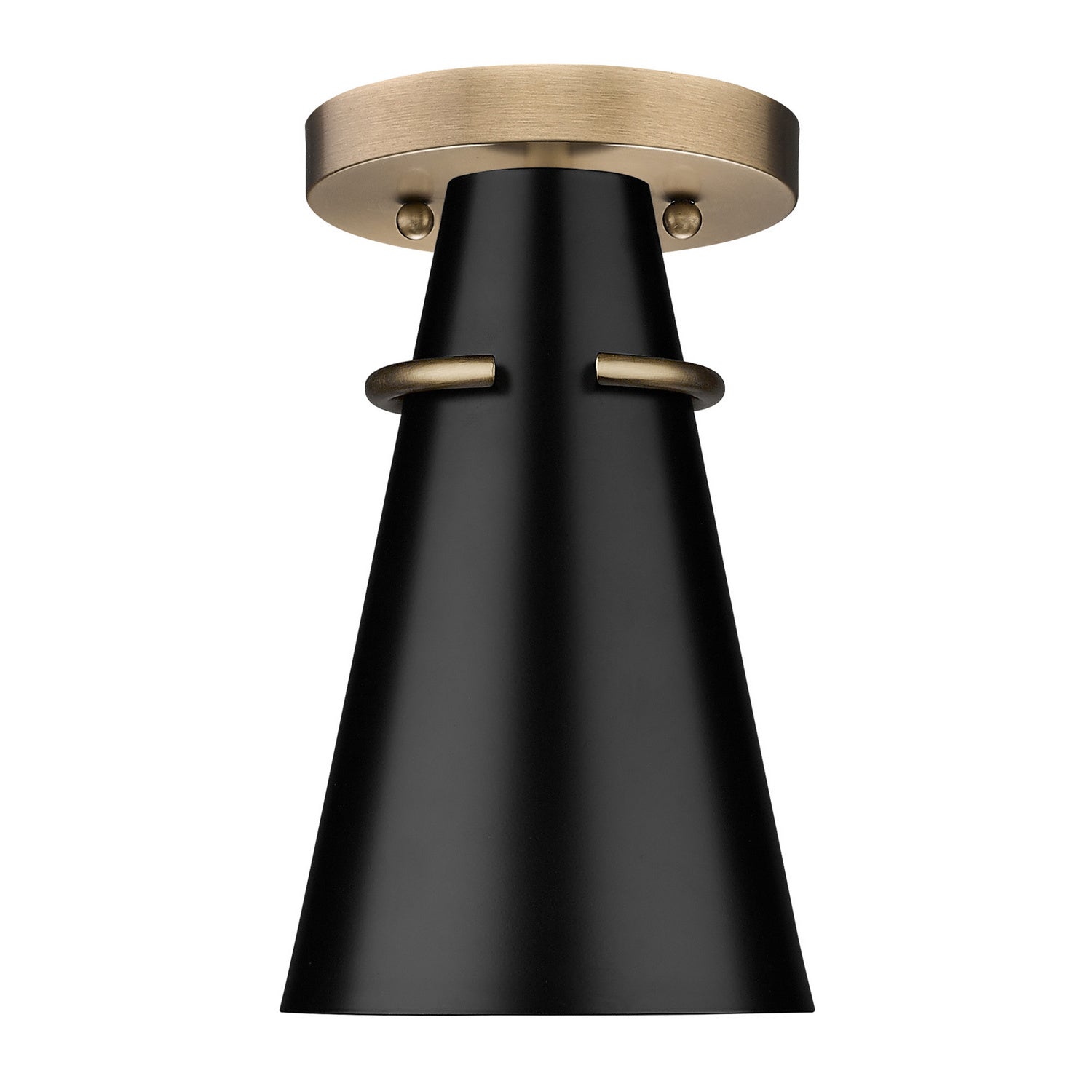 Golden - 2122-SF MBS-BLK - One Light Wall Sconce - Reeva - Modern Brass