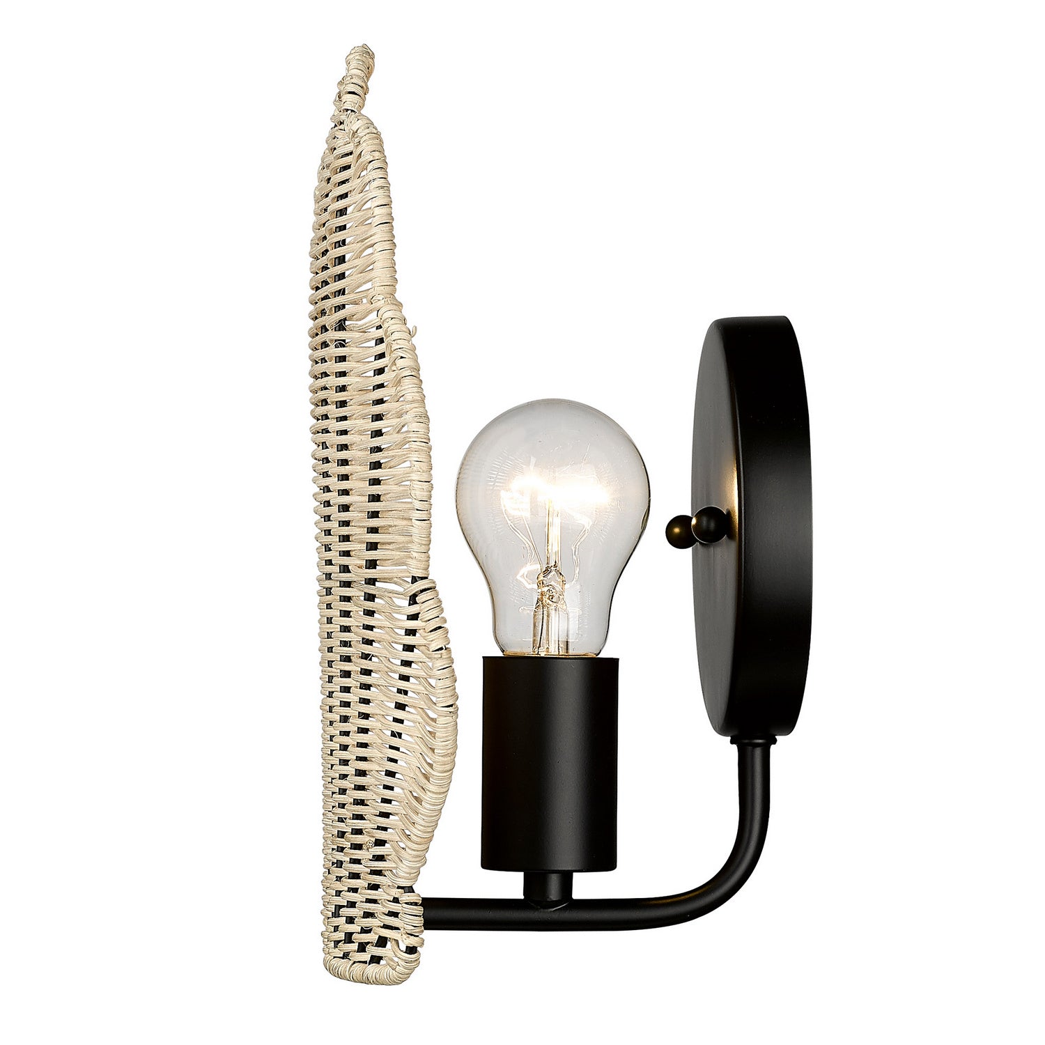 Golden - 2382-WSC BLK-NW - One Light Wall Sconce - Malia - Matte Black