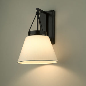 Golden - 3189-WSC BLK-MWS - One Light Wall Sconce - Penn - Matte Black