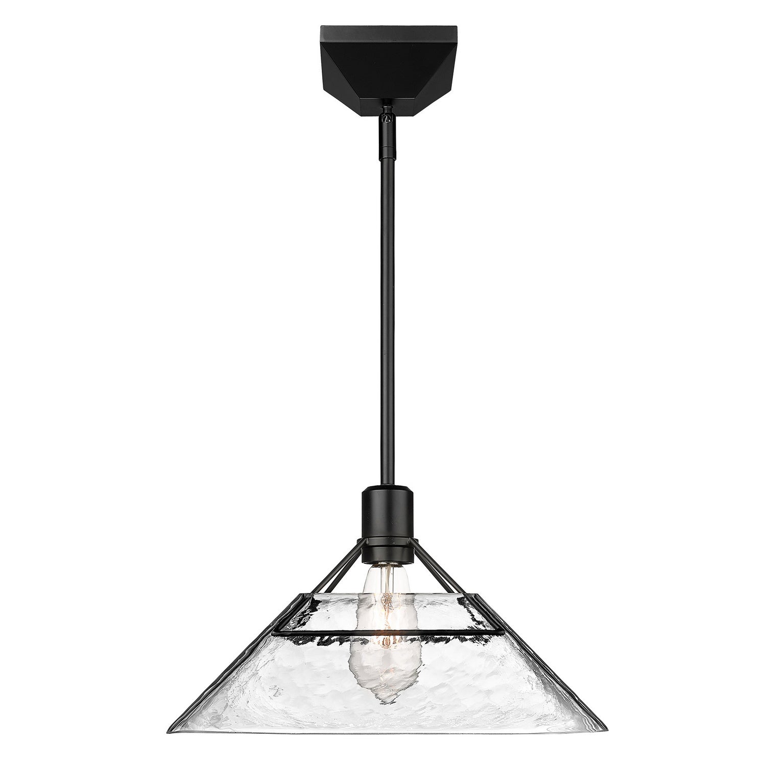 Golden - 3308-M BLK-WTG - One Light Pendant - Kepler - Matte Black