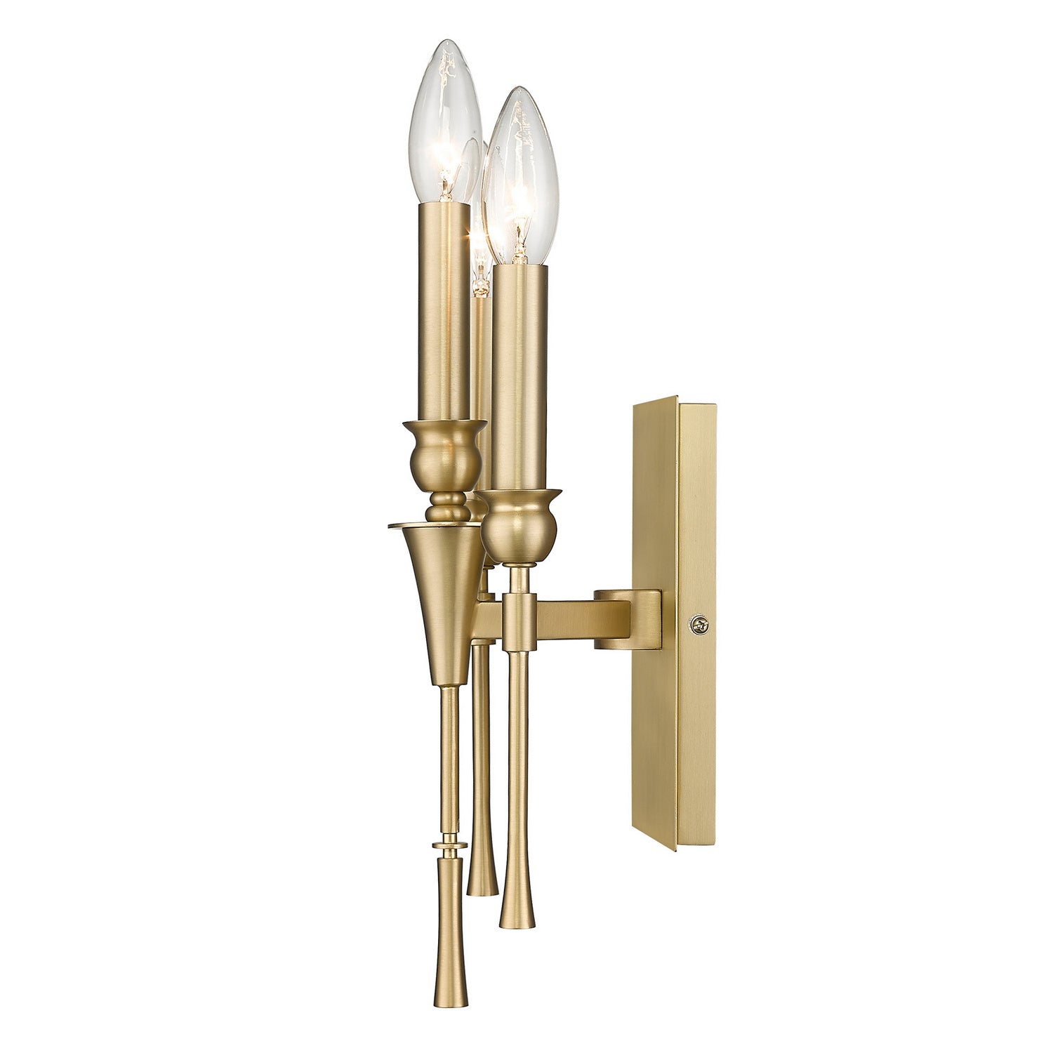 Golden - 3509-WSC BCB - Three Light Wall Sconce - Landon BCB - Brushed Champagne Bronze