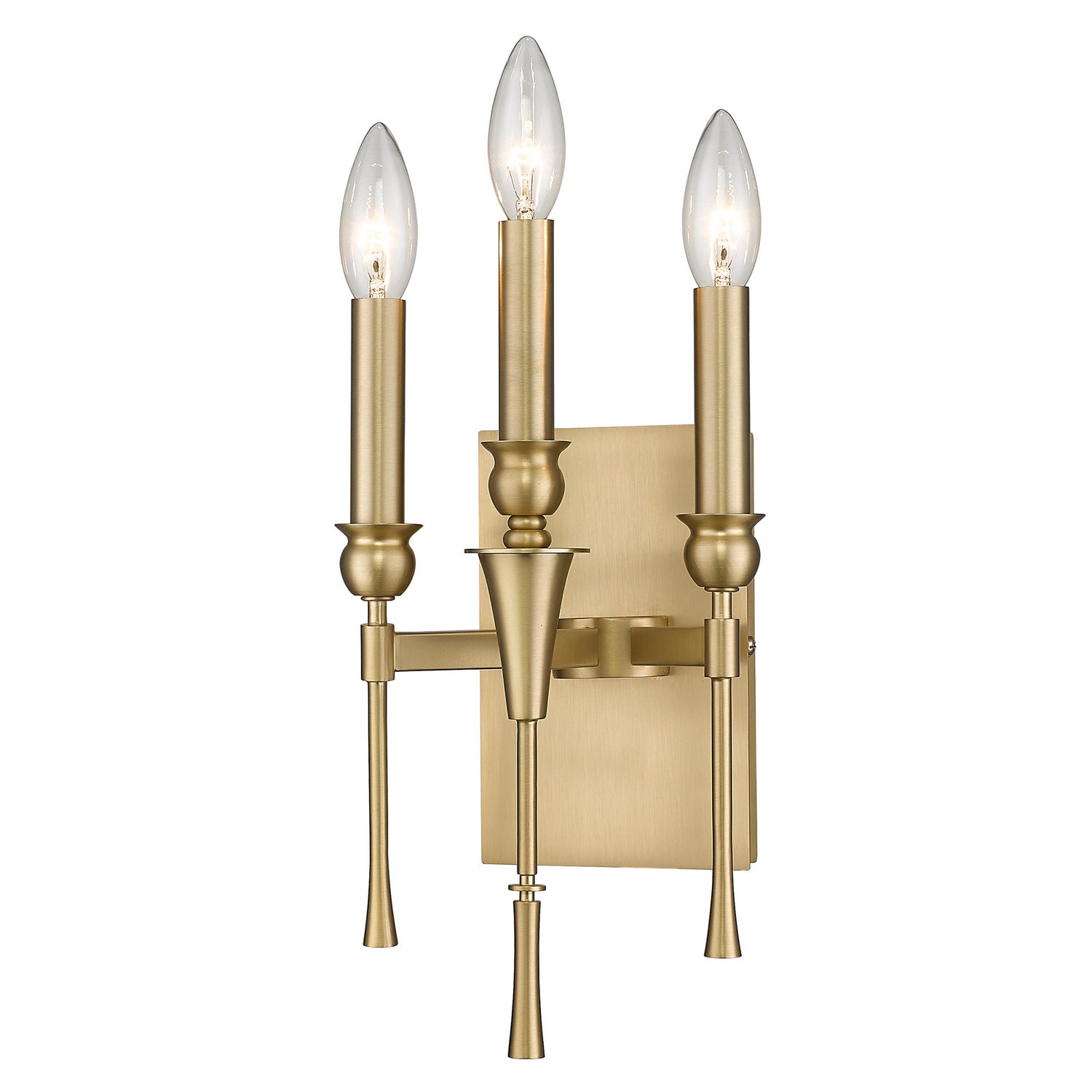 Golden - 3509-WSC BCB - Three Light Wall Sconce - Landon BCB - Brushed Champagne Bronze