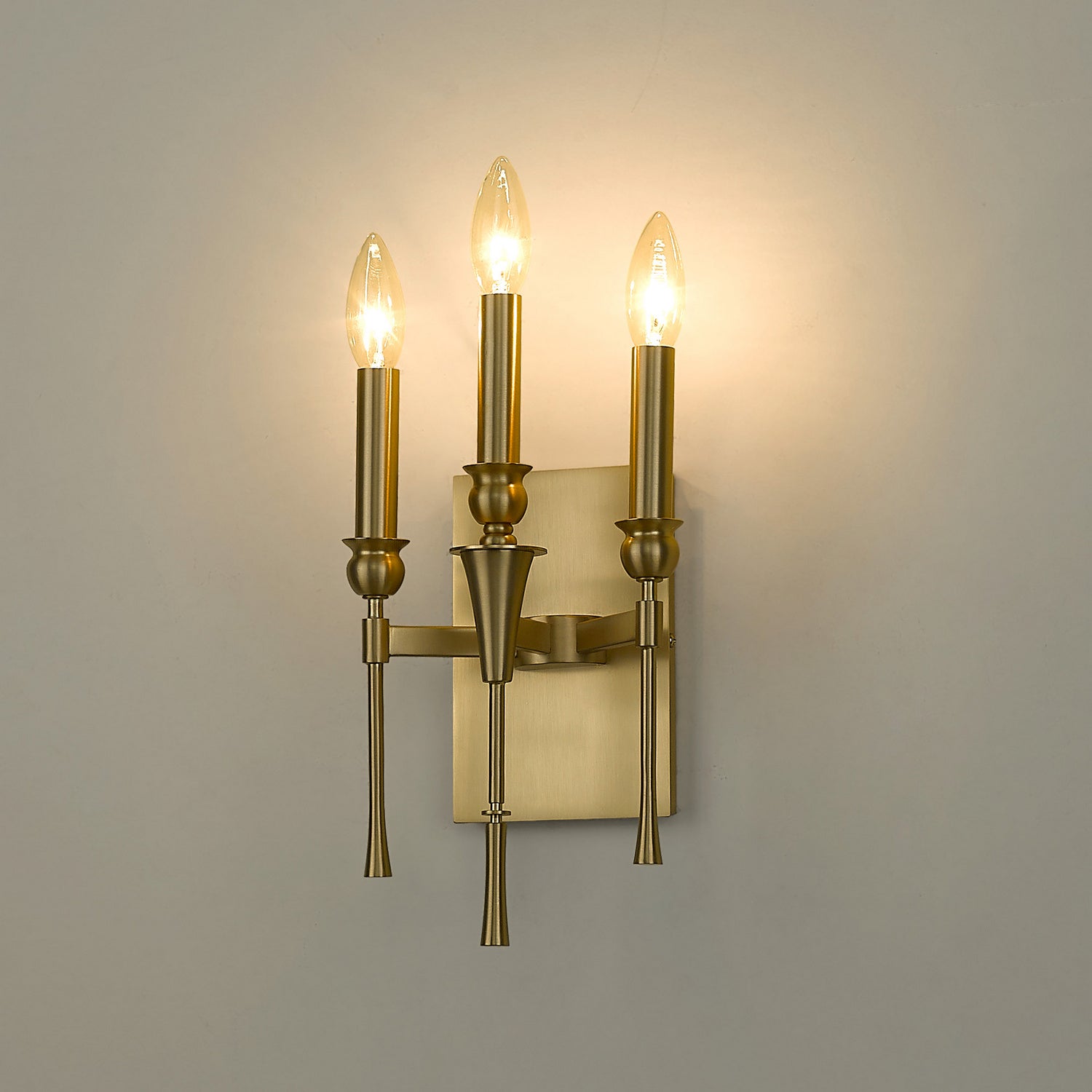 Golden - 3509-WSC BCB - Three Light Wall Sconce - Landon BCB - Brushed Champagne Bronze