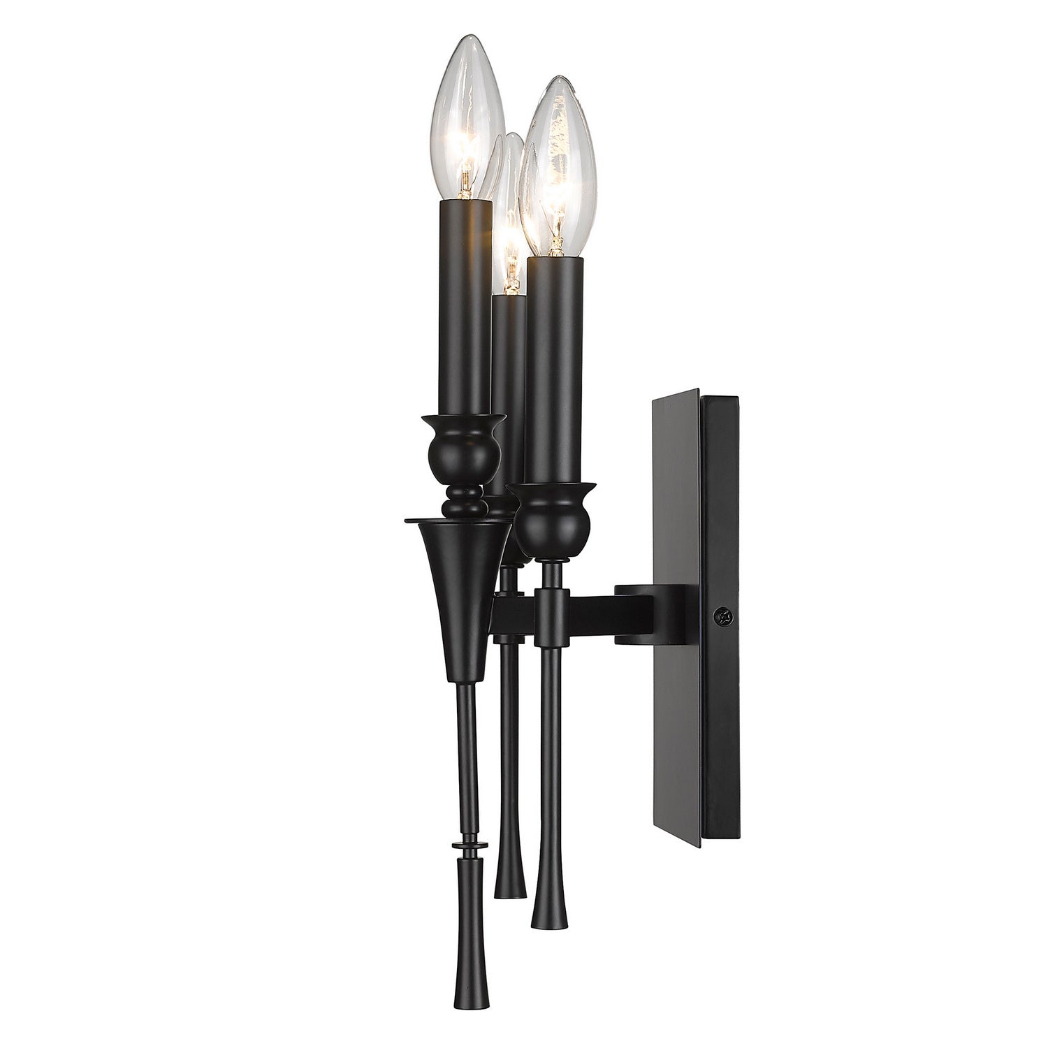 Golden - 3509-WSC BLK - Three Light Wall Sconce - Landon - Matte Black