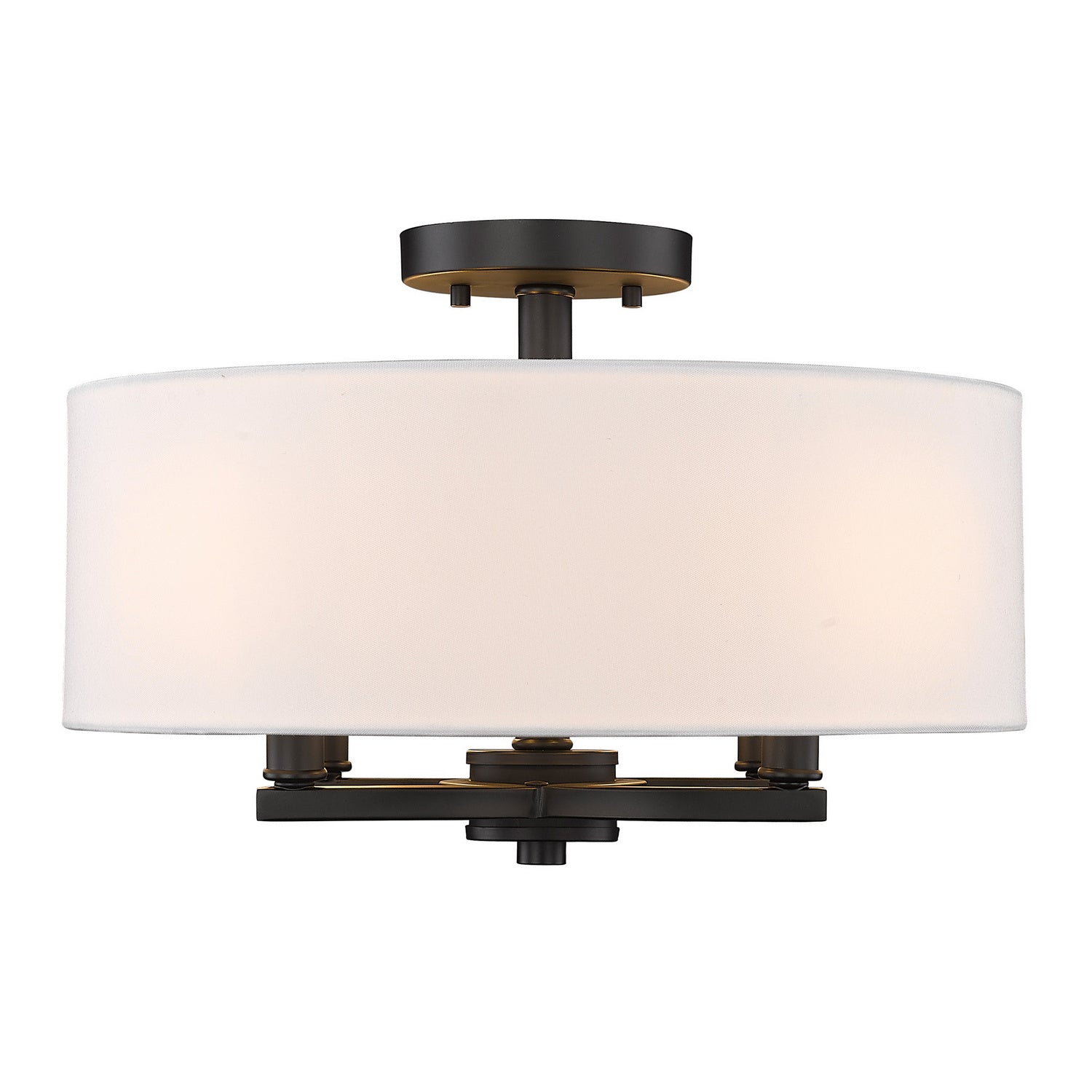 Golden - 7154-SF BLK-MWS - Four Light Semi-Flush Mount - Eliana - Matte Black