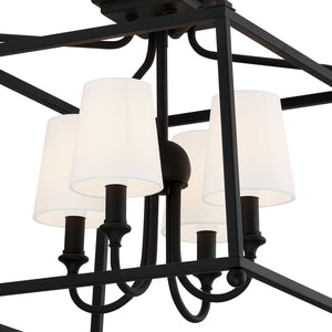 Crystorama - 2243-BF - Four Light Semi Flush Mount - Sylvan - Black Forged