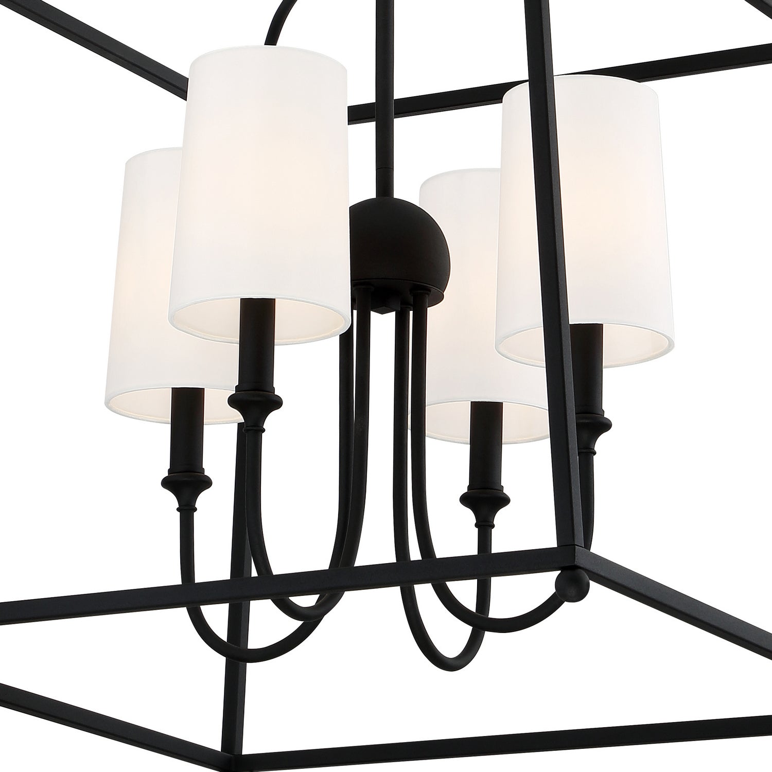 Crystorama - 2244-BF - Four Light Chandelier - Sylvan - Black Forged