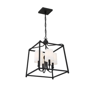 Crystorama - 2245-BF - Four Light Chandelier - Sylvan - Black Forged