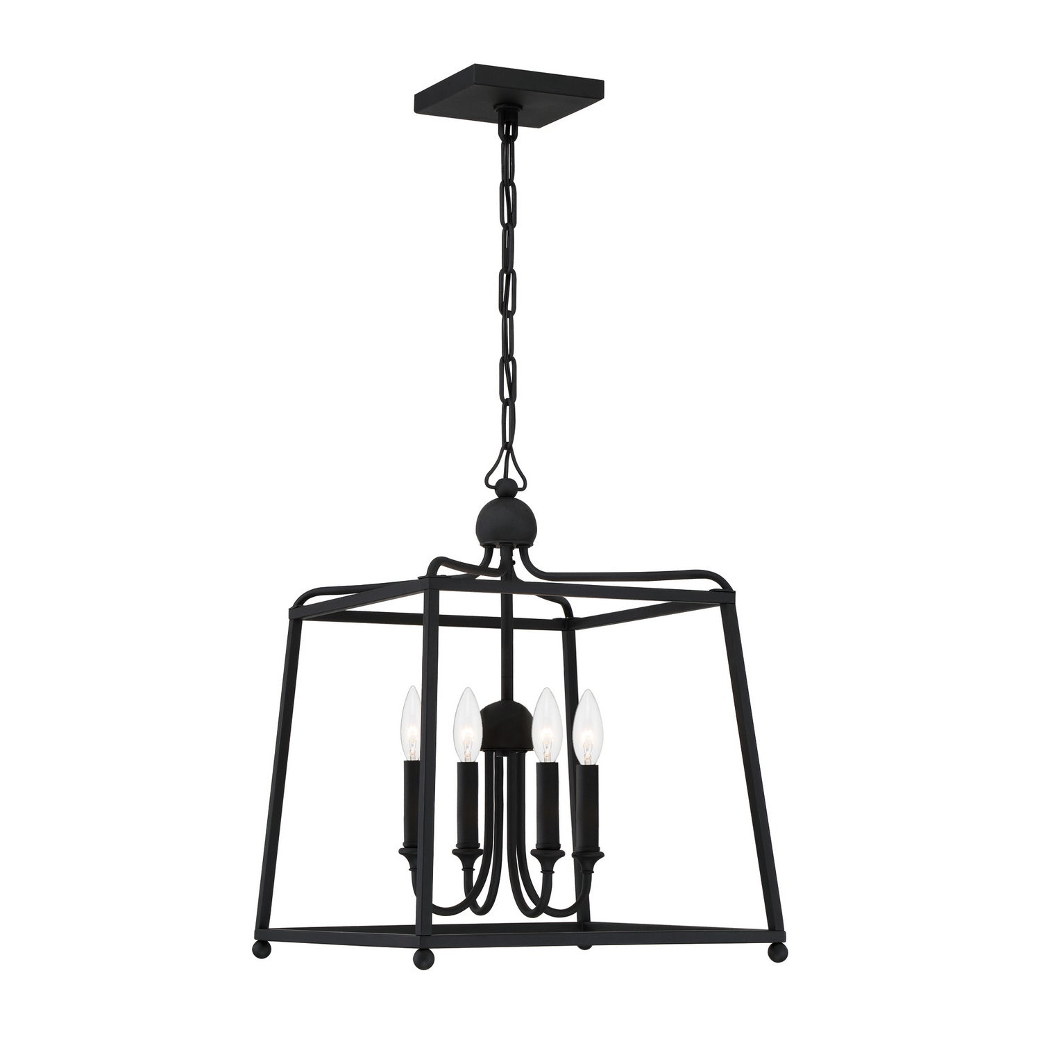 Crystorama - 2245-BF - Four Light Chandelier - Sylvan - Black Forged