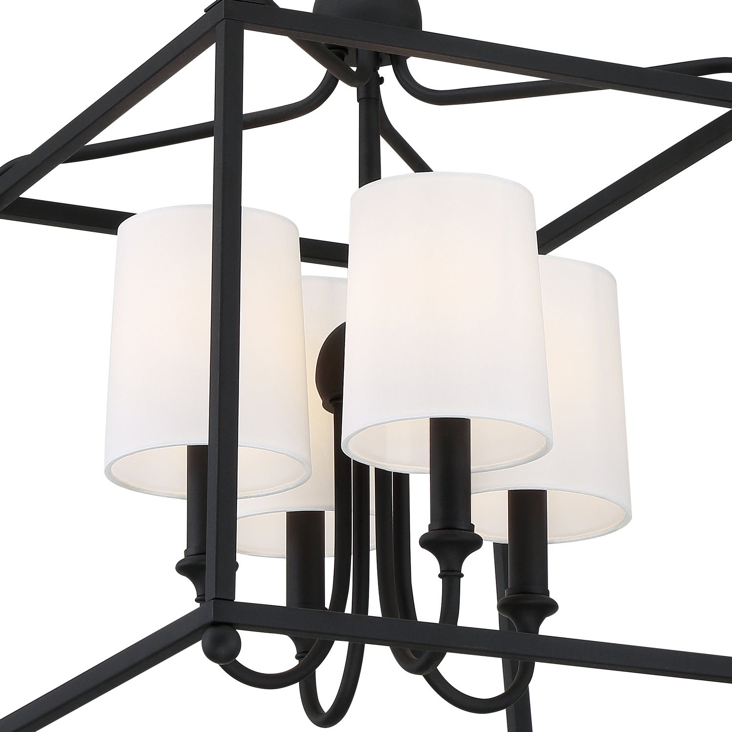 Crystorama - 2245-BF - Four Light Chandelier - Sylvan - Black Forged