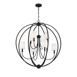 Crystorama - 2246-BF - Eight Light Chandelier - Sylvan - Black Forged