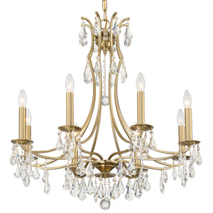 Crystorama - 5938-VG-CL-MWP - Eight Light Chandelier - Cedar - Vibrant Gold