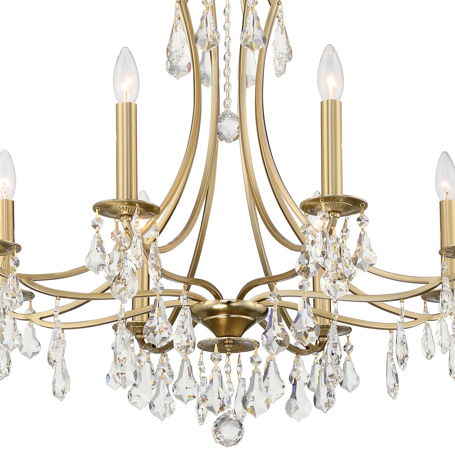 Crystorama - 5938-VG-CL-MWP - Eight Light Chandelier - Cedar - Vibrant Gold