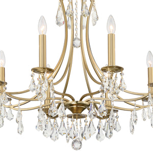 Crystorama - 5938-VG-CL-MWP - Eight Light Chandelier - Cedar - Vibrant Gold