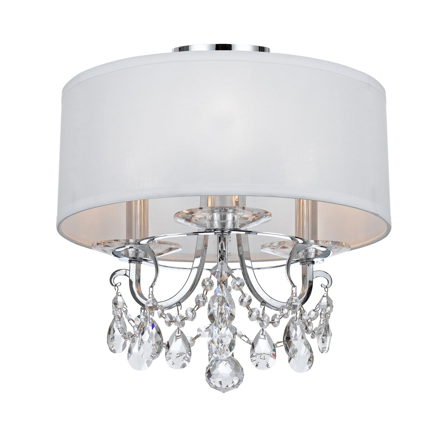 Crystorama - 6623-CH-CL-MWP_CEILING - Three Light Semi Flush Mount - Othello - Polished Chrome