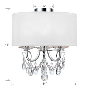 Crystorama - 6623-CH-CL-MWP_CEILING - Three Light Semi Flush Mount - Othello - Polished Chrome