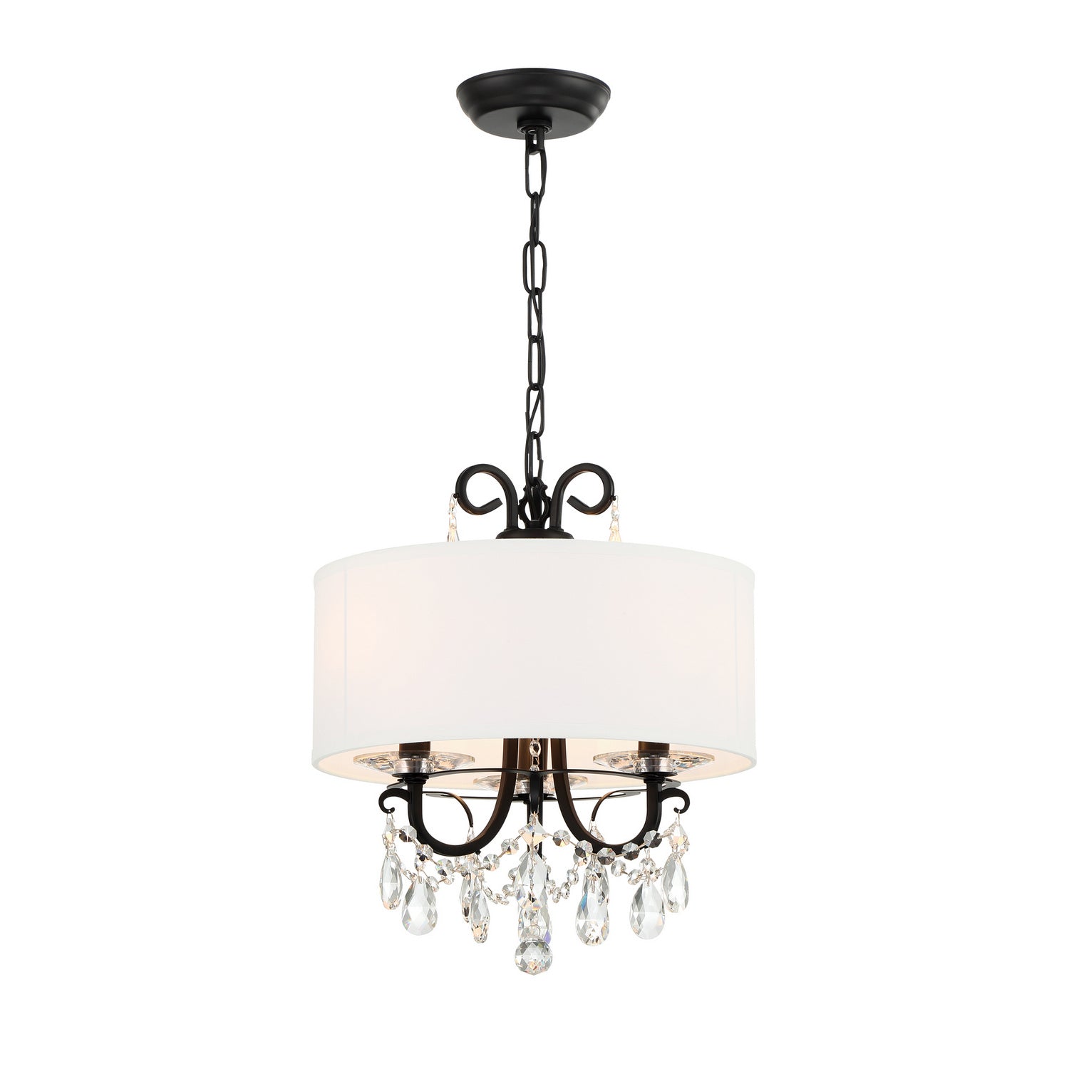 Crystorama - 6623-MK-CL-MWP - Three Light Mini Chandelier - Othello - Matte Black