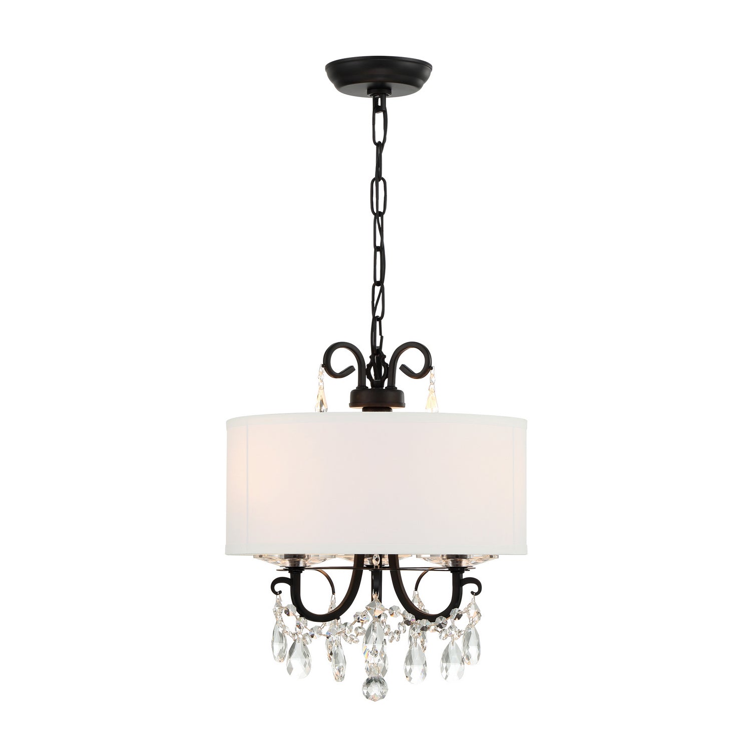 Crystorama - 6623-MK-CL-MWP - Three Light Mini Chandelier - Othello - Matte Black