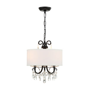 Crystorama - 6623-MK-CL-MWP - Three Light Mini Chandelier - Othello - Matte Black