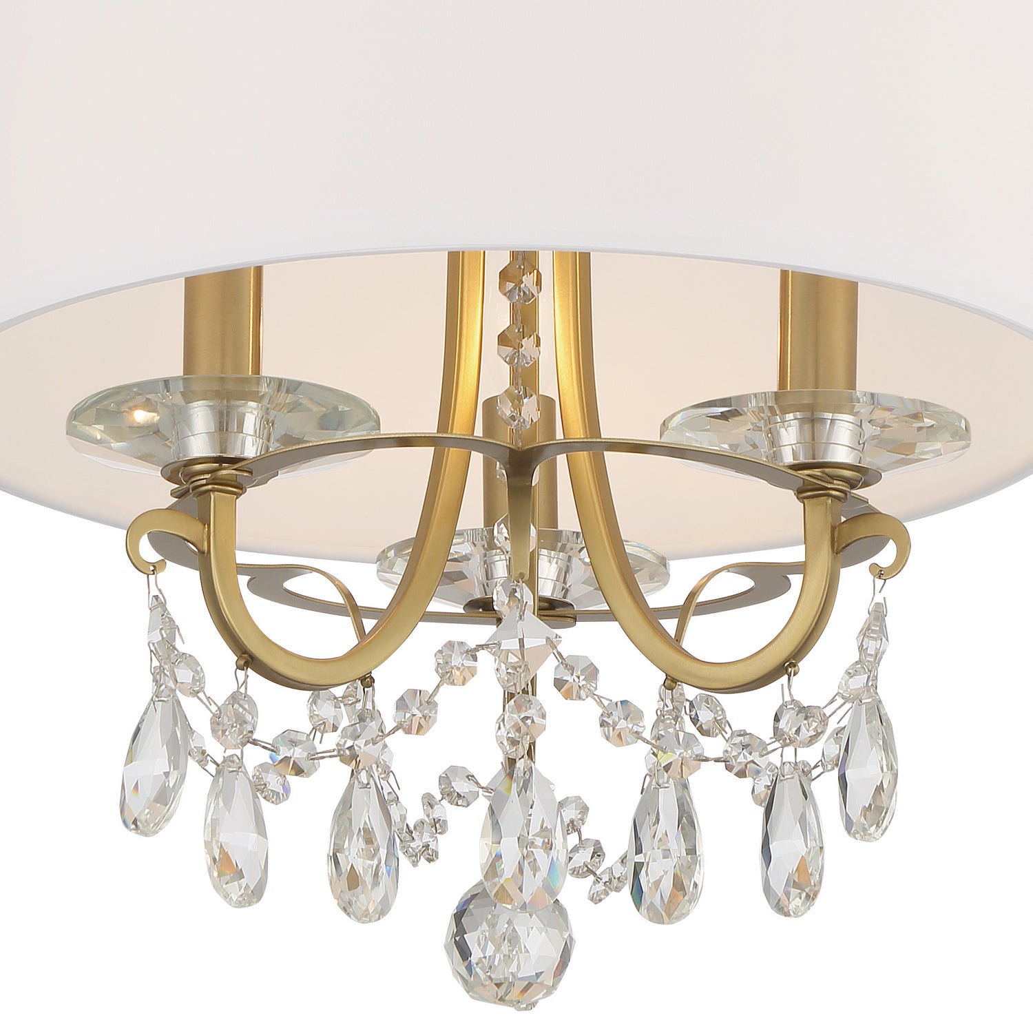 Crystorama - 6623-VG-CL-MWP_CEILING - Three Light Semi Flush Mount - Othello - Vibrant Gold