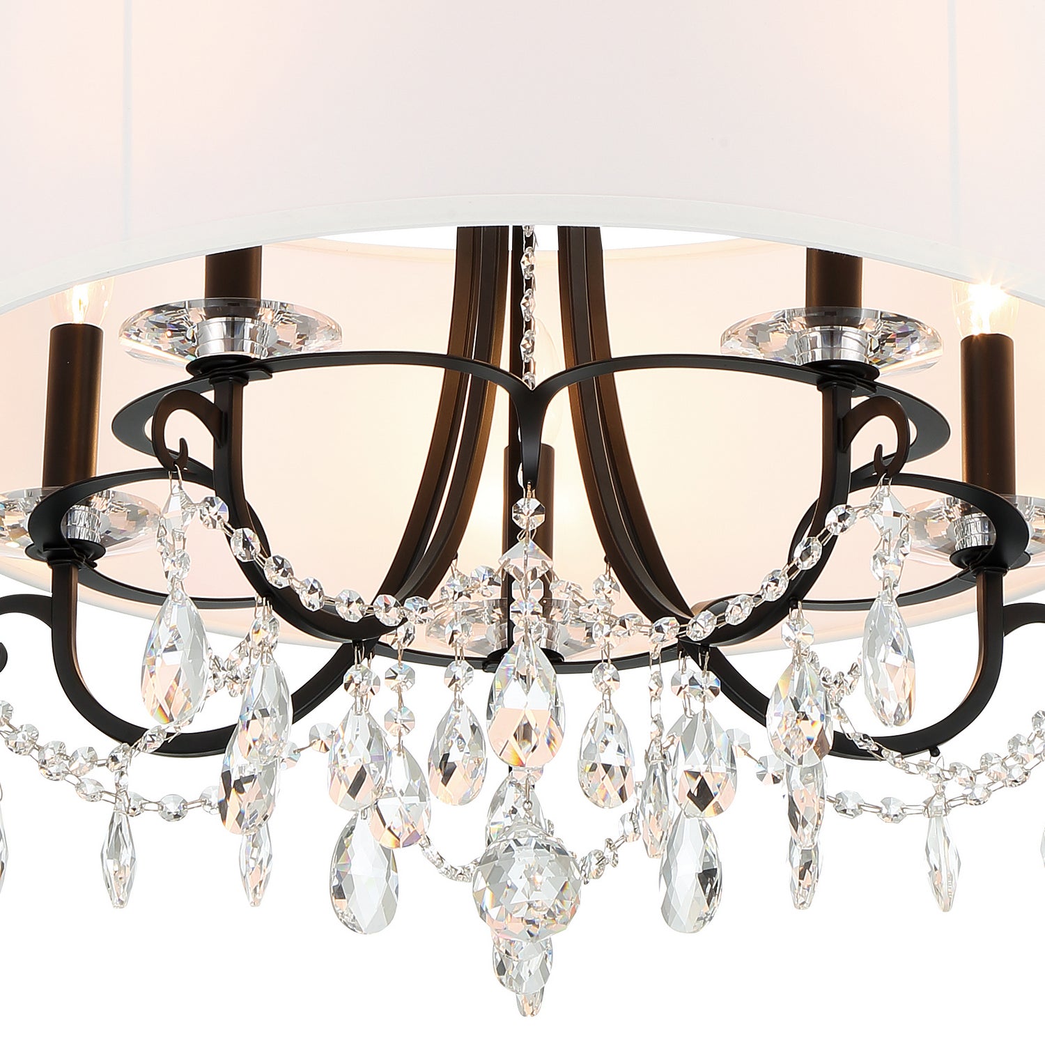 Crystorama - 6625-MK-CL-MWP - Five Light Chandelier - Othello - Matte Black