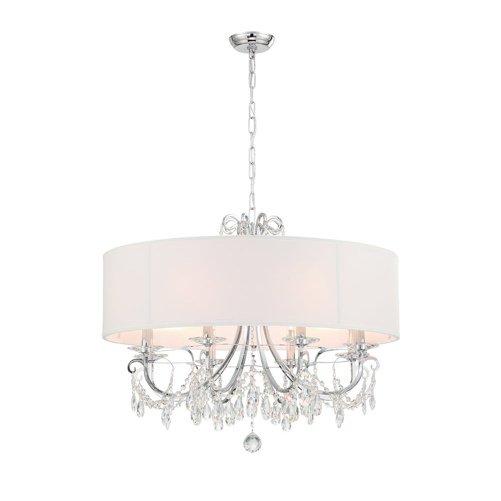 Crystorama - 6628-CH-CL-MWP - Eight Light Chandelier - Othello - Polished Chrome