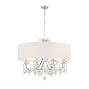 Crystorama - 6628-CH-CL-MWP - Eight Light Chandelier - Othello - Polished Chrome