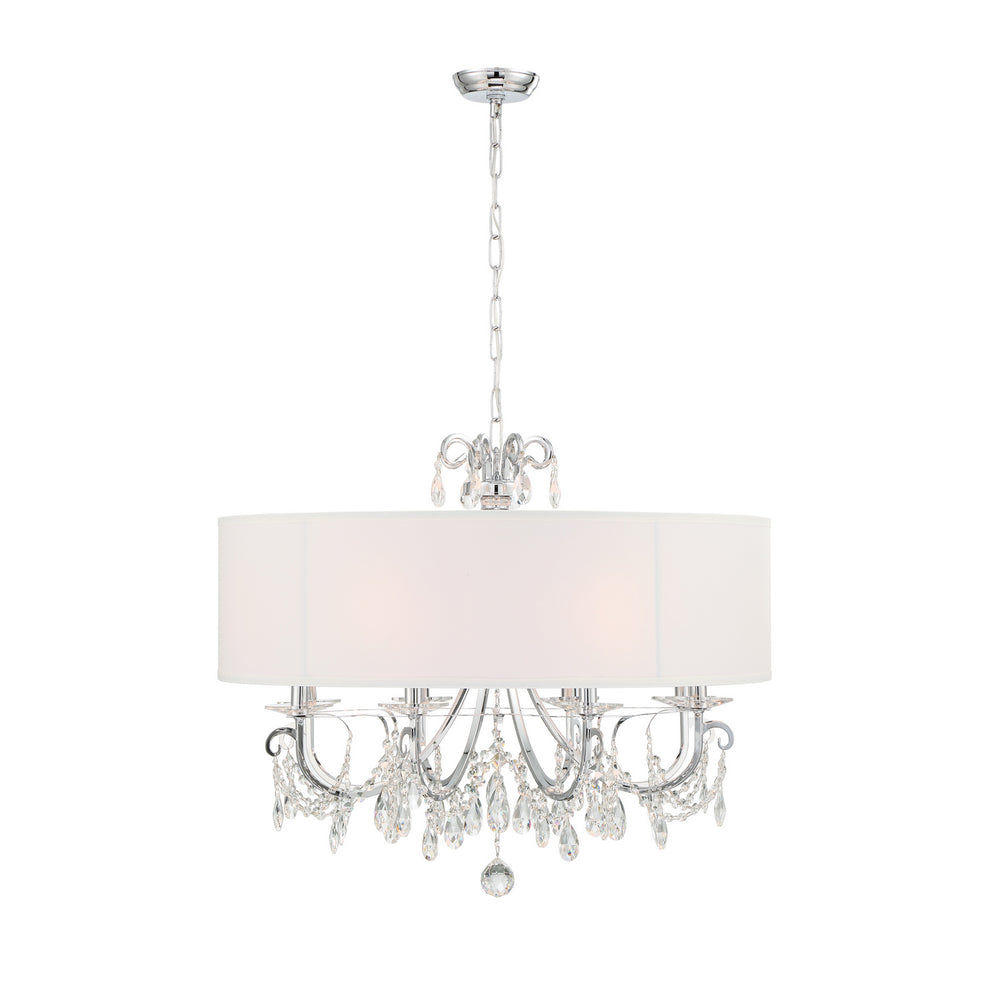 Crystorama - 6628-CH-CL-MWP - Eight Light Chandelier - Othello - Polished Chrome