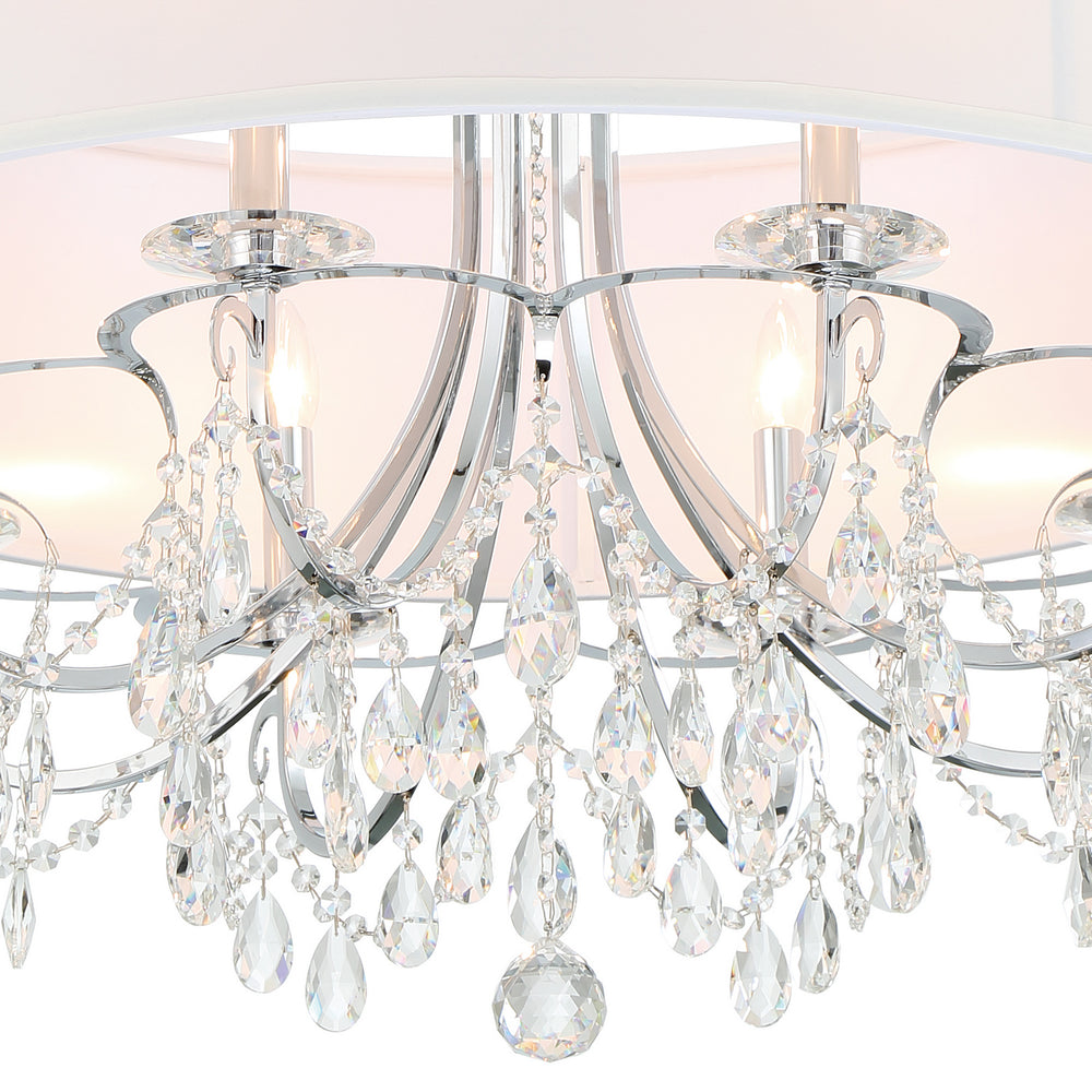 Crystorama - 6628-CH-CL-MWP - Eight Light Chandelier - Othello - Polished Chrome