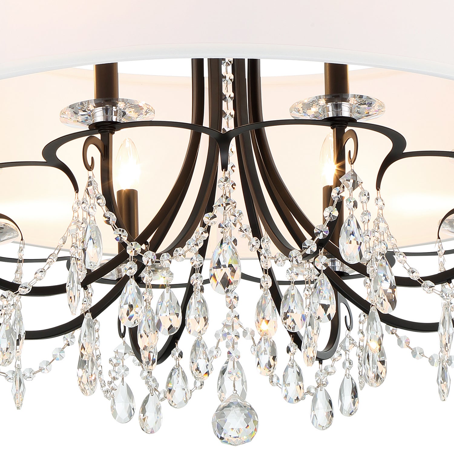 Crystorama - 6628-MK-CL-MWP - Eight Light Chandelier - Othello - Matte Black