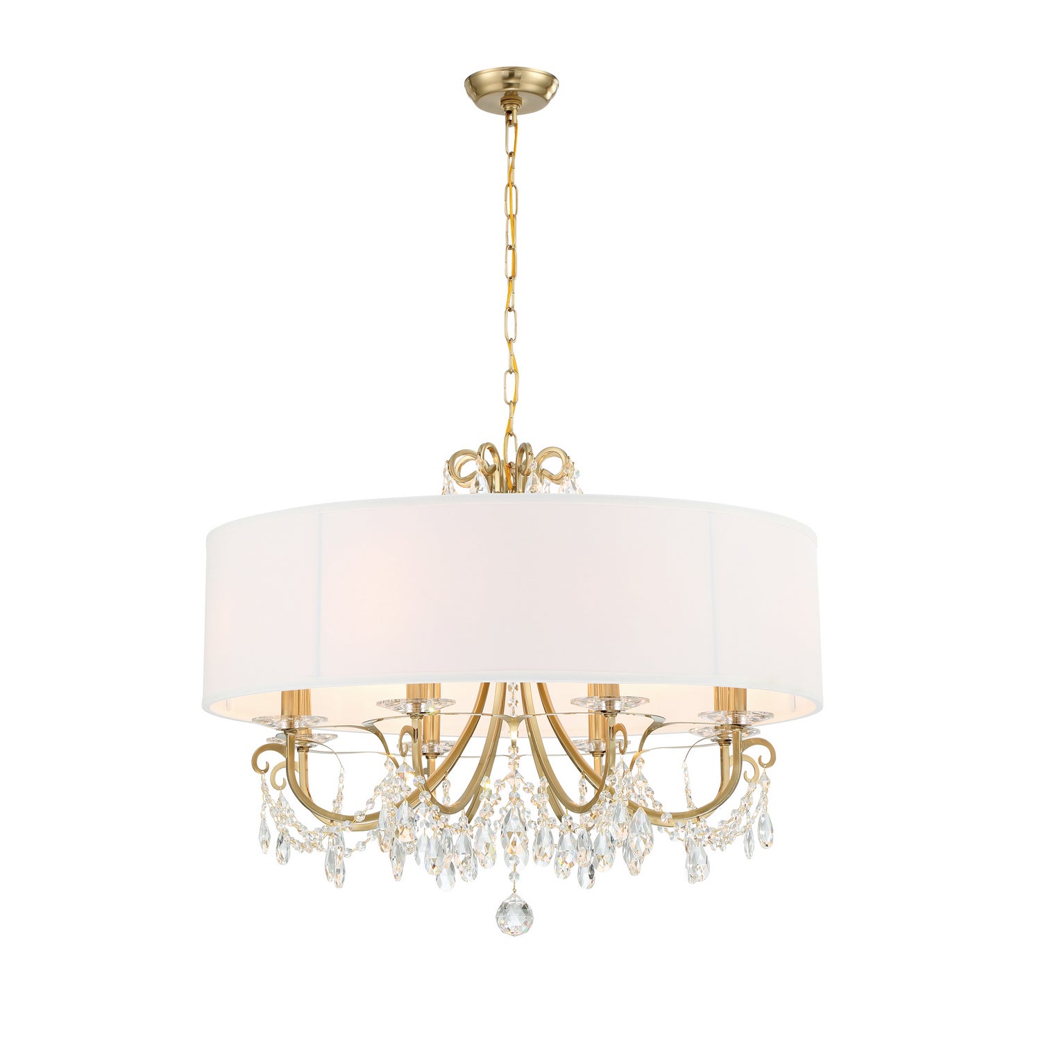 Crystorama - 6628-VG-CL-MWP - Eight Light Chandelier - Othello - Vibrant Gold