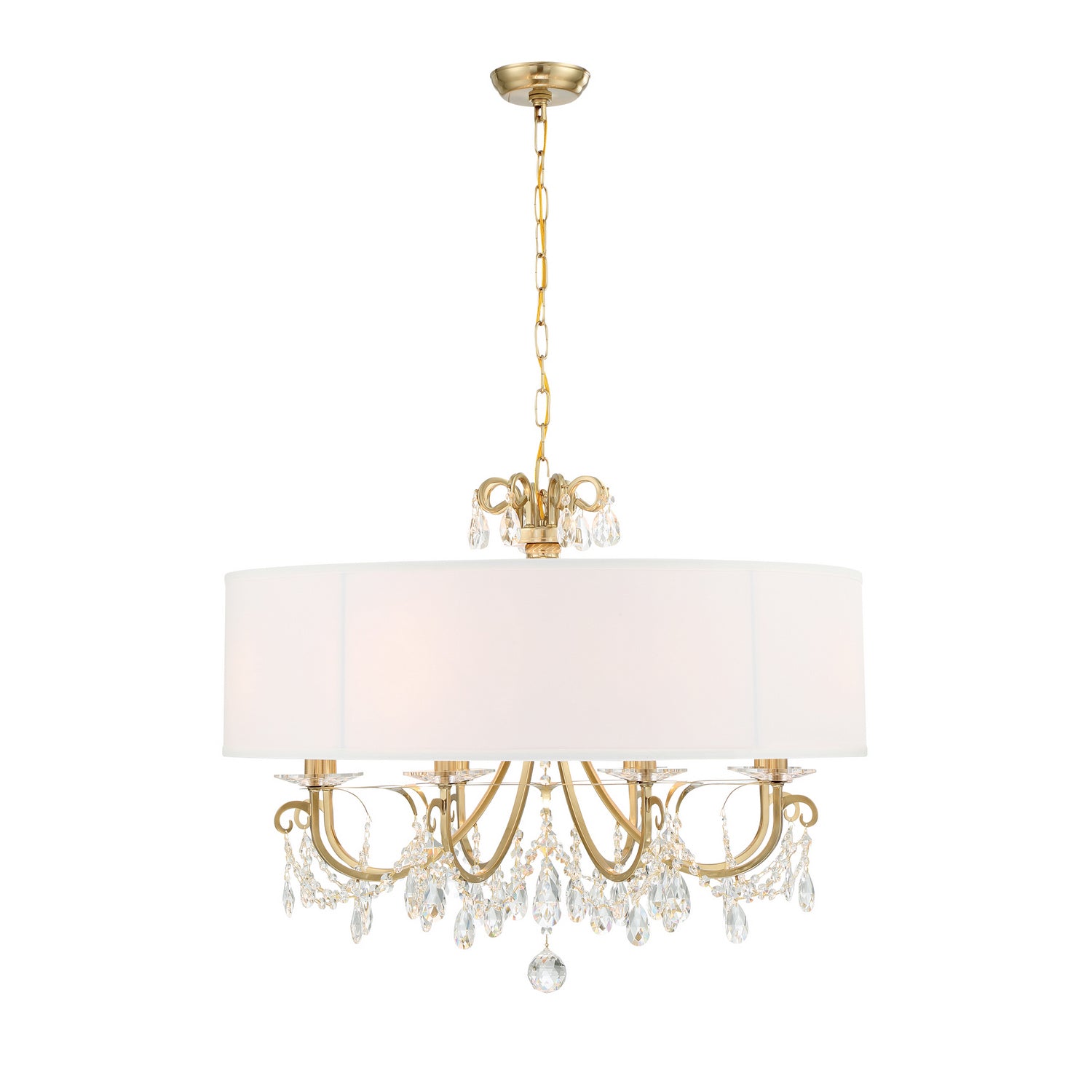 Crystorama - 6628-VG-CL-MWP - Eight Light Chandelier - Othello - Vibrant Gold