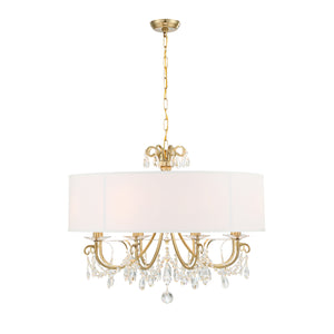 Crystorama - 6628-VG-CL-MWP - Eight Light Chandelier - Othello - Vibrant Gold