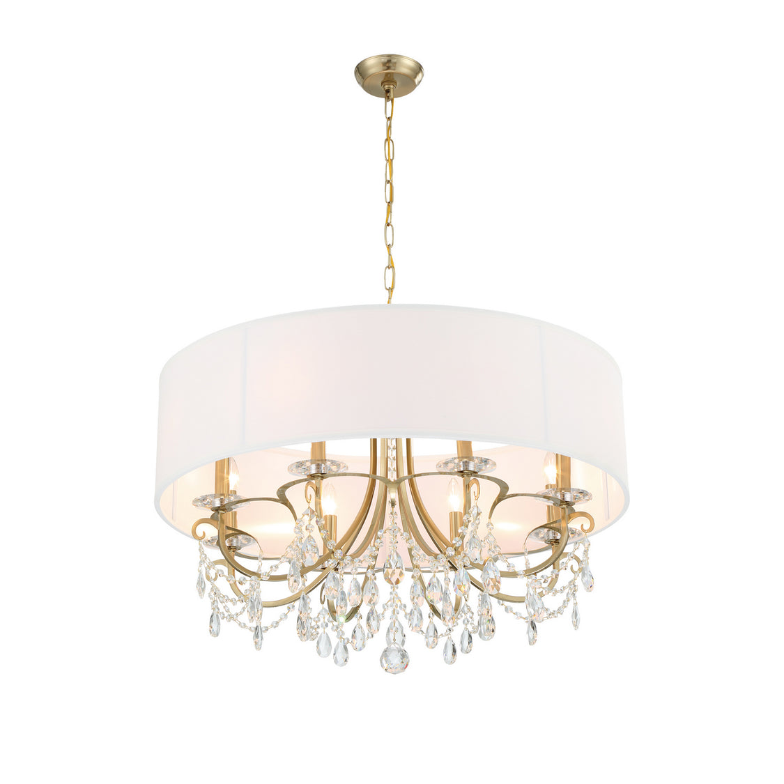 Crystorama - 6628-VG-CL-MWP - Eight Light Chandelier - Othello - Vibrant Gold