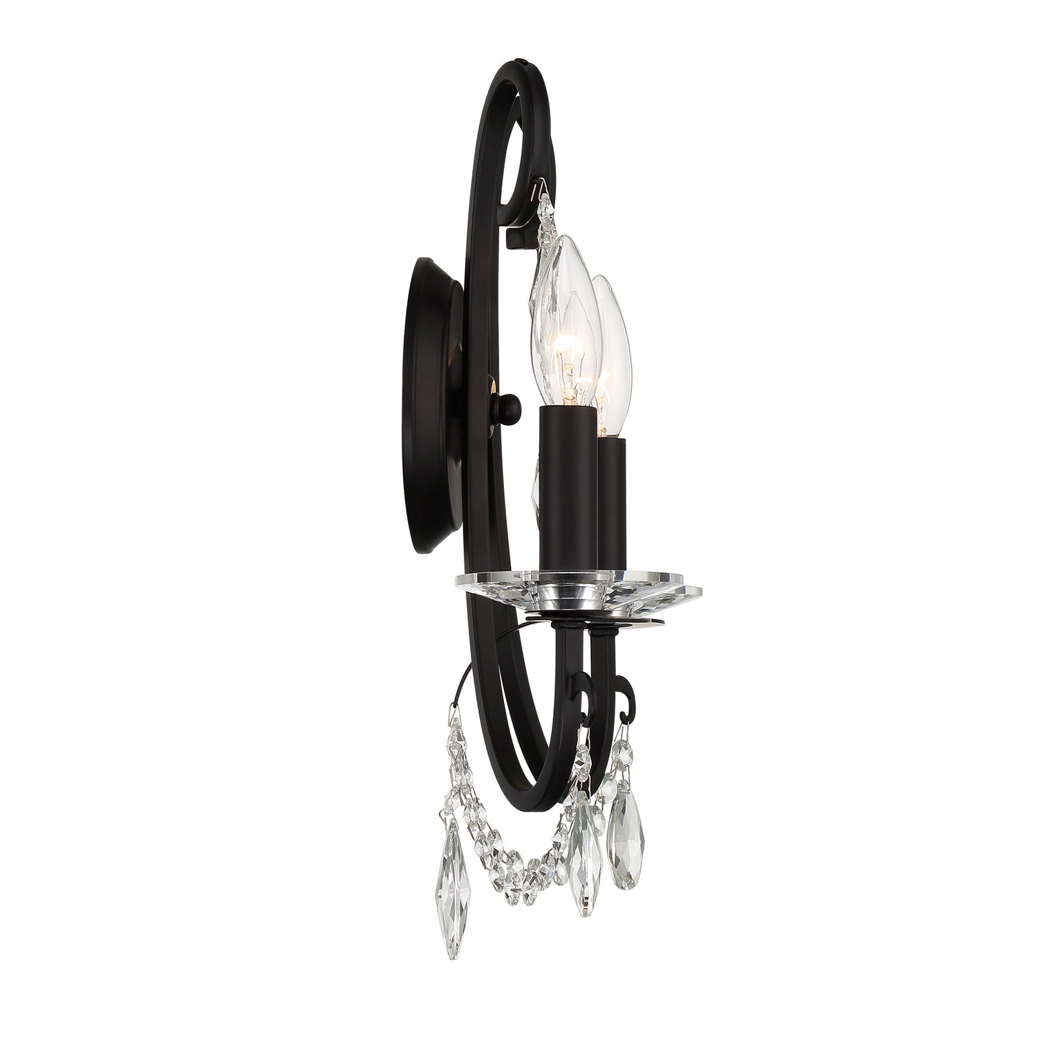 Crystorama - 6822-MK-CL-MWP - Two Light Wall Sconce - Othello - Matte Black