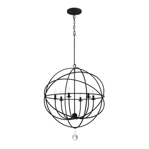 Crystorama - 9226-BK - Six Light Chandelier - Solaris - Black