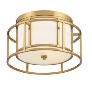 Crystorama - 9590-LG - Two Light Flush Mount - Hulton - Luxe Gold