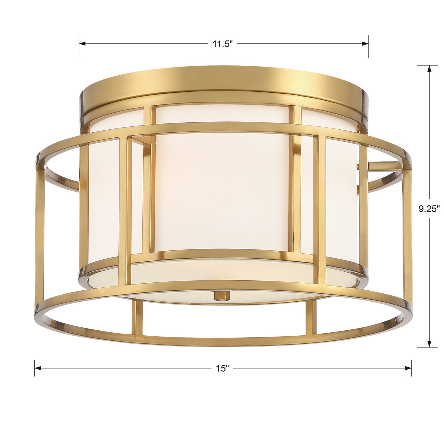 Crystorama - 9590-LG - Two Light Flush Mount - Hulton - Luxe Gold