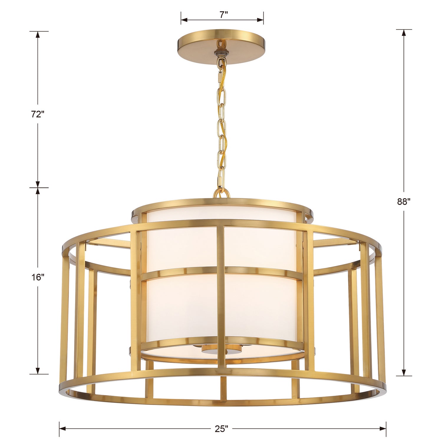 Crystorama - 9595-LG - Five Light Chandelier - Hulton - Luxe Gold