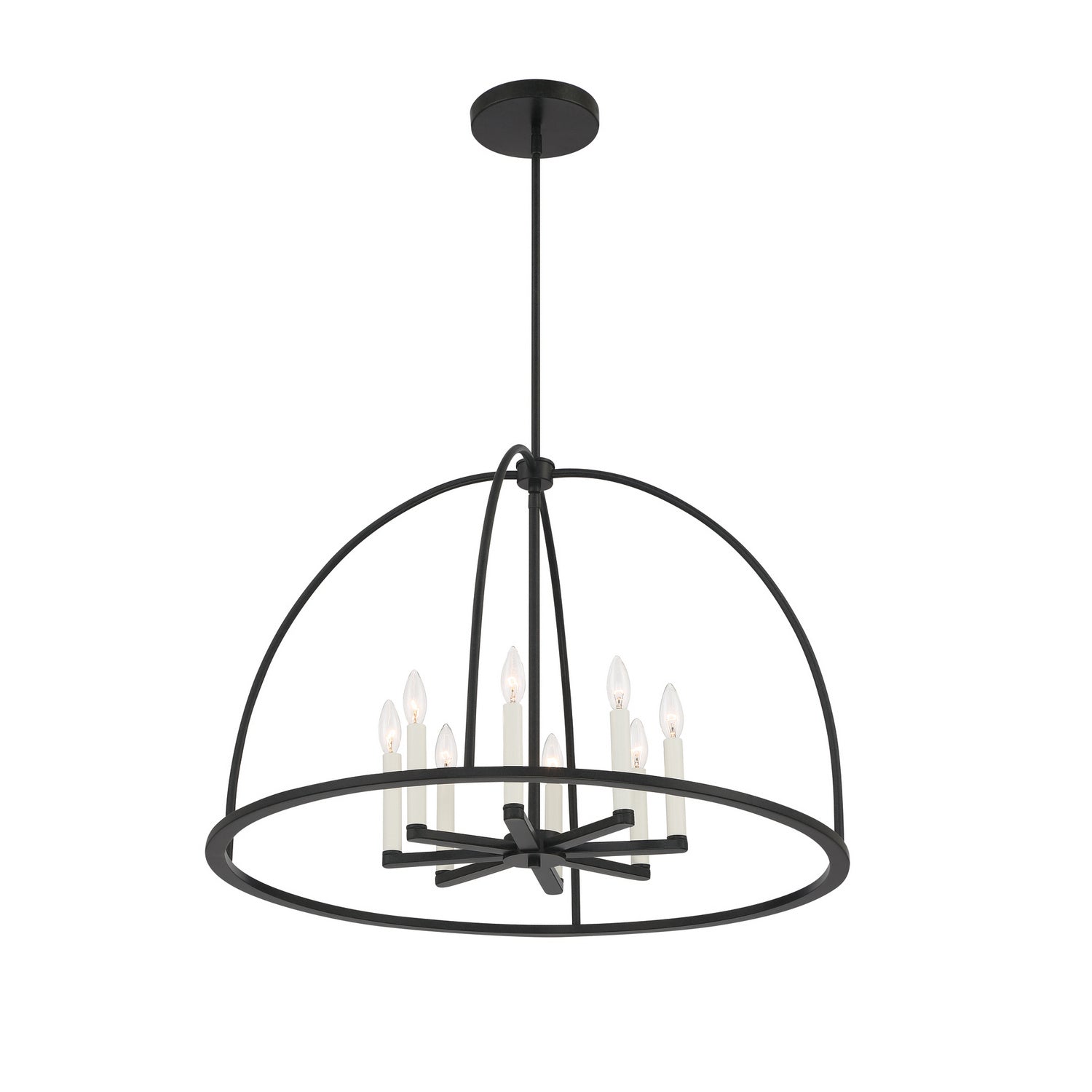 Crystorama - ABB-3008-BK - Eight Light Chandelier - Abbott - Black