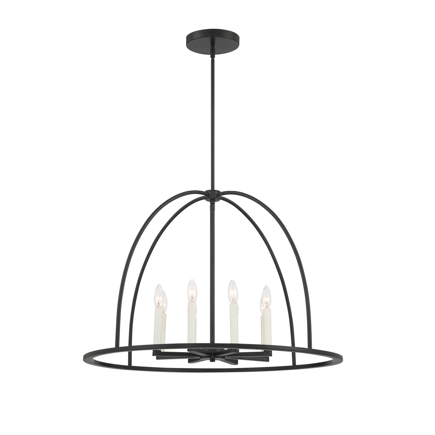 Crystorama - ABB-3008-BK - Eight Light Chandelier - Abbott - Black