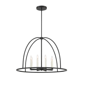 Crystorama - ABB-3008-BK - Eight Light Chandelier - Abbott - Black