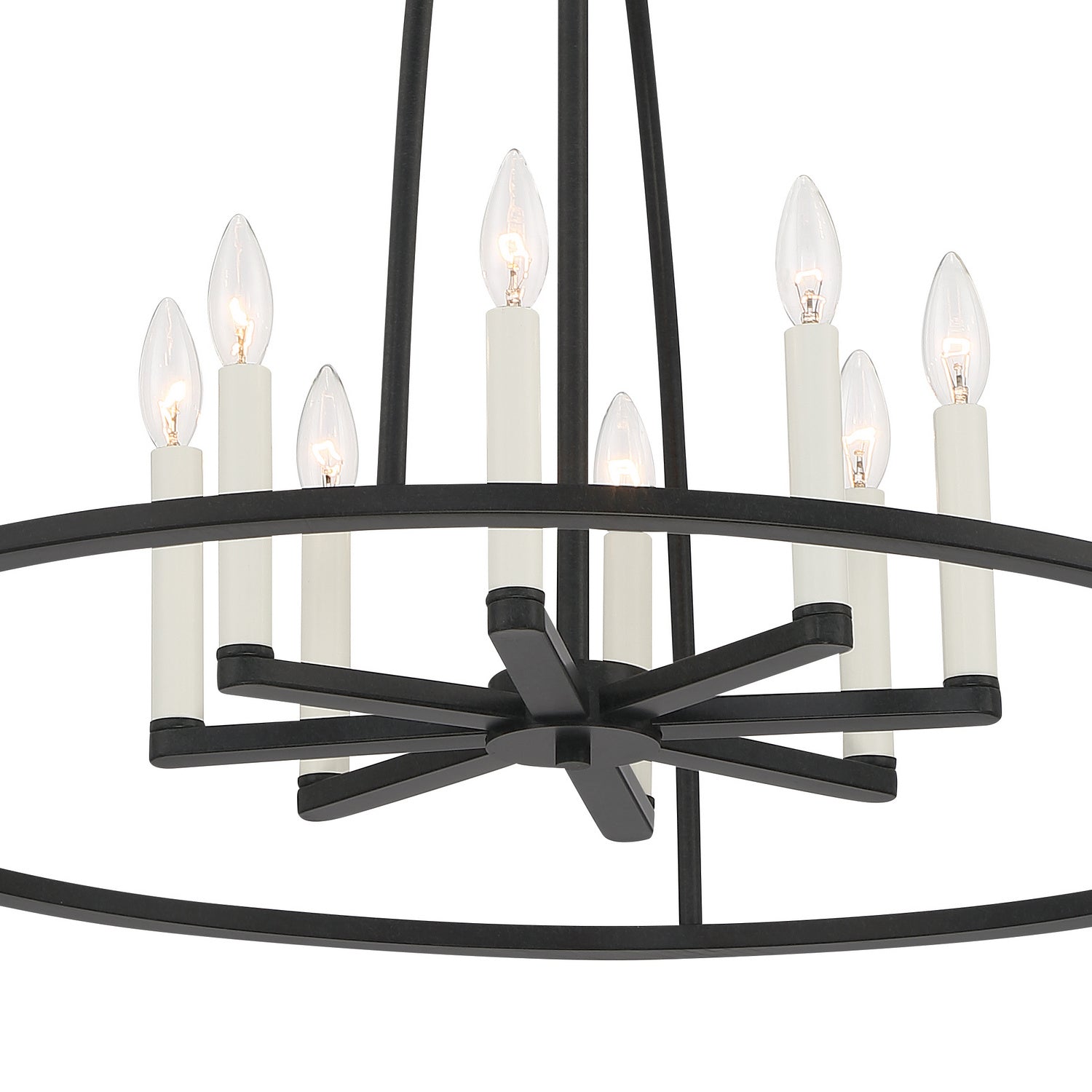 Crystorama - ABB-3008-BK - Eight Light Chandelier - Abbott - Black