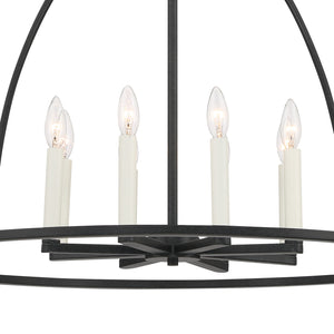 Crystorama - ABB-3008-BK - Eight Light Chandelier - Abbott - Black