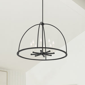 Crystorama - ABB-3008-BK - Eight Light Chandelier - Abbott - Black